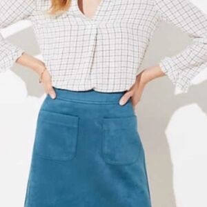 Loft 12 Faux Suede Skirt Nwot